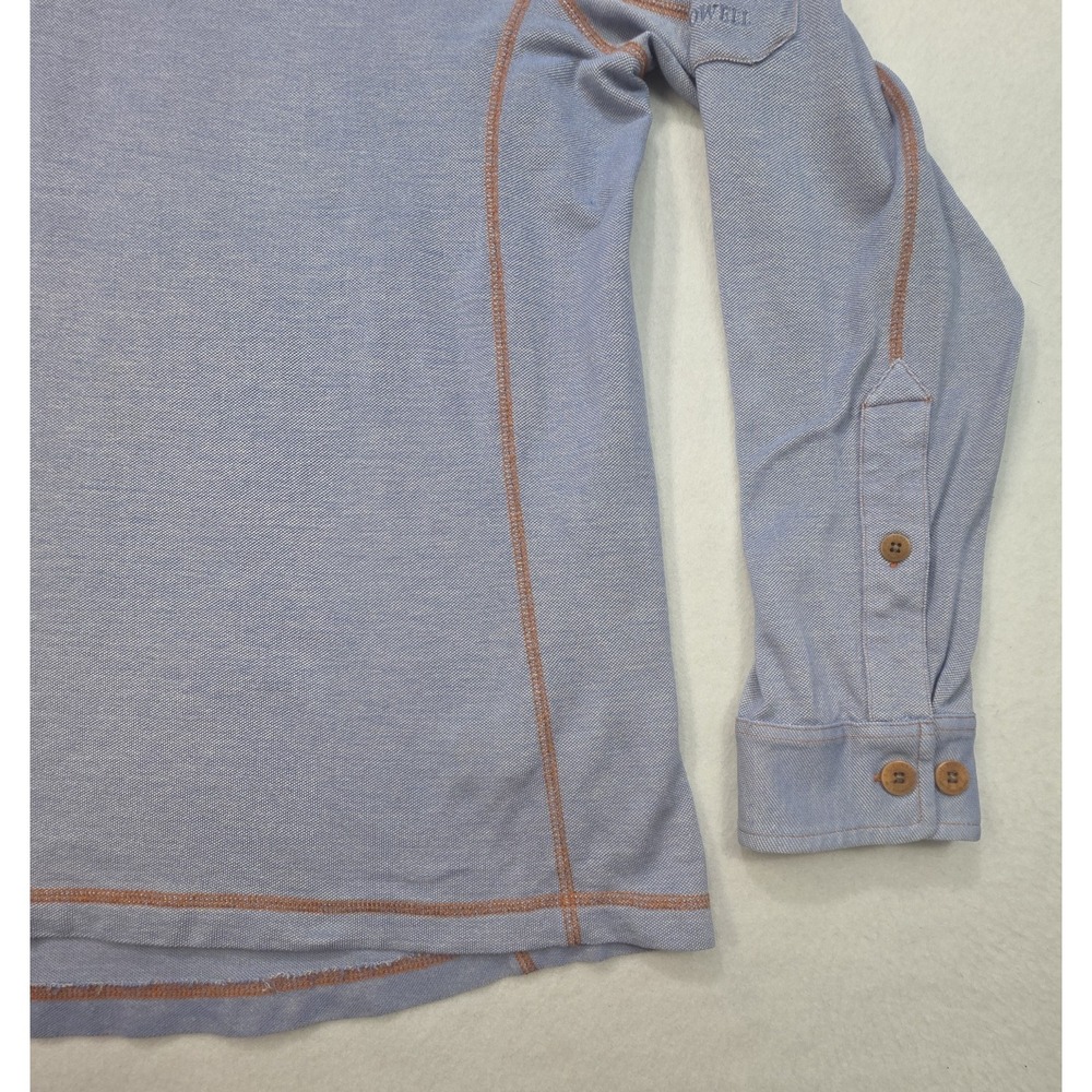 J.L. Powell Pullover Shirt Pullover Men's XL Blue 1/4 Zip Sleeve Pocket - Picture 3 of 12